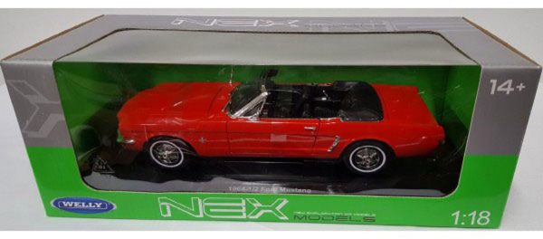 1:18 1964-1/2 Ford Mustang, Red, Welly Nex